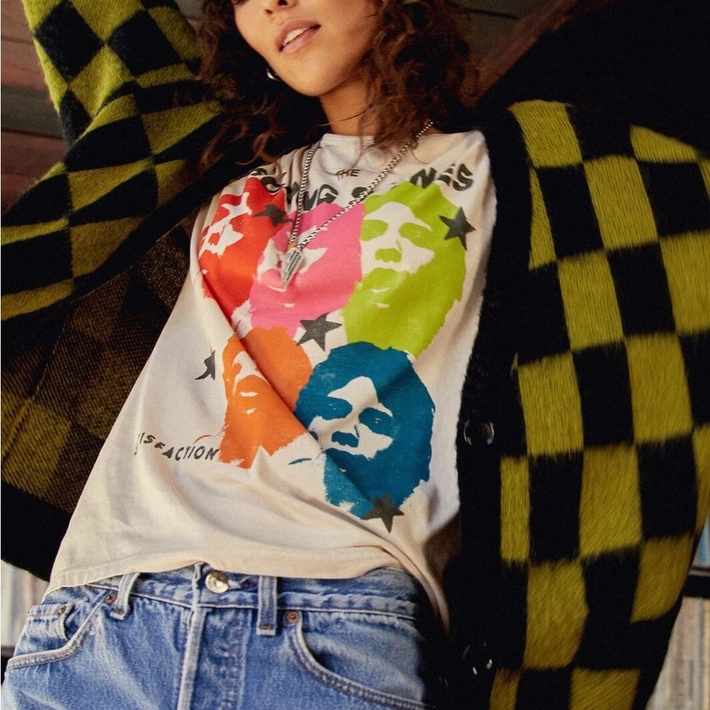 Daydreamer Rolling Stones Satisfaction Boyfriend Graphic Band Tee - XS - Picture 5 of 8